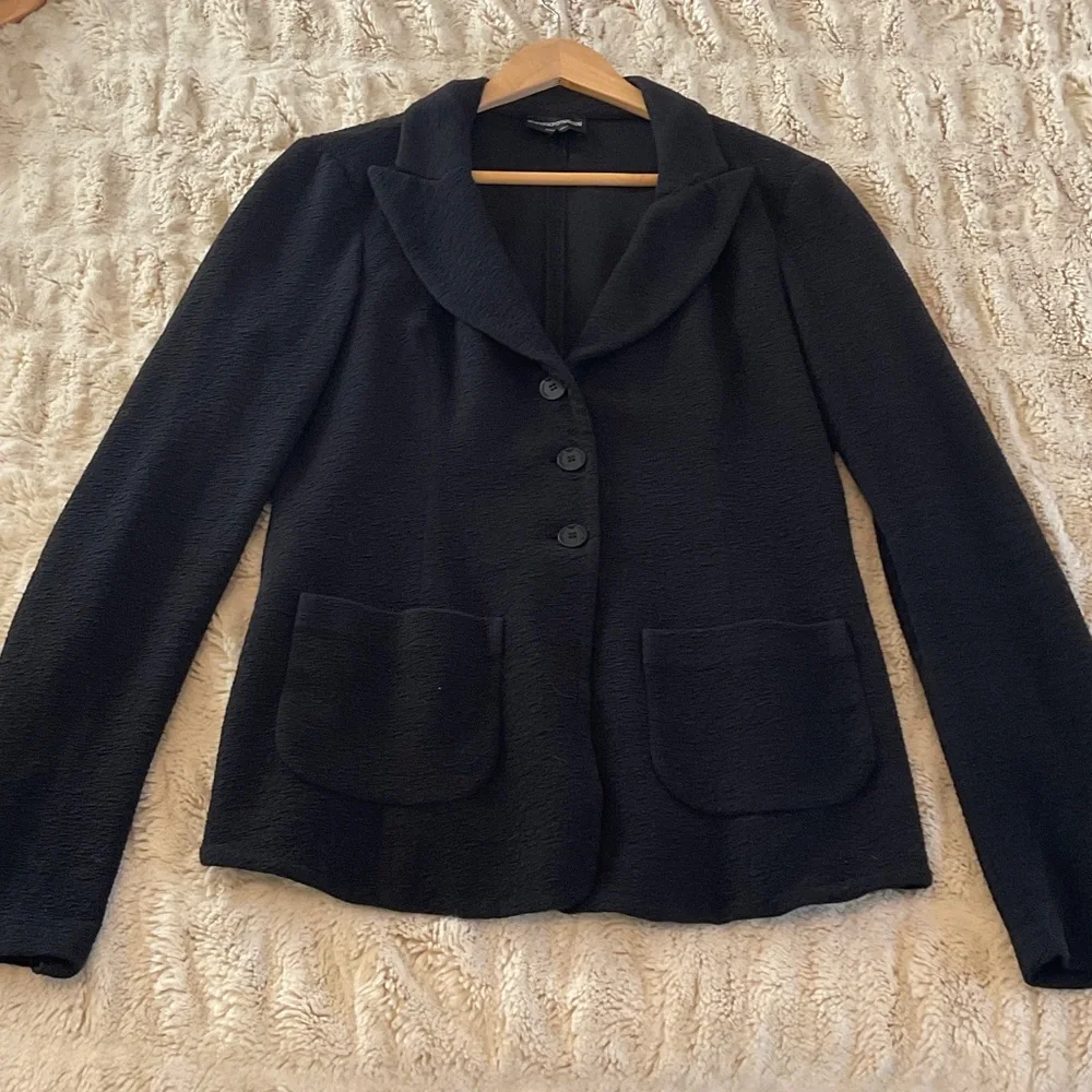 Emporio Armani Textured Cotton Stretch Blazer